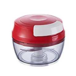 150ML Manueller Zwiebel-Knoblauch Gemüseschneider, Manueller Nusshacker Für Gemüse, Obstsalat Usw（rot）