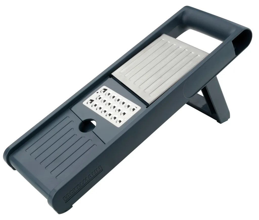 Fackelmann Gemüsehobel #easyprepare, Hochwertiger Gemüseschneider, Mandoline Mit 4 Verschiedenen Schneideinsätzen, Stabiler Küchenhobel Mit Aufbewahrungsbehälter (Farbe: Blau / Grau), 1 X 6 Teile 2 Fackelmann Gemüsehobel #easyprepare, Hochwertiger Gemüseschneider, Mandoline Mit 4 Verschiedenen Schneideinsätzen, Stabiler Küchenhobel Mit Aufbewahrungsbehälter (Farbe: Blau / Grau), 1 X 6 Teile – Bild 2