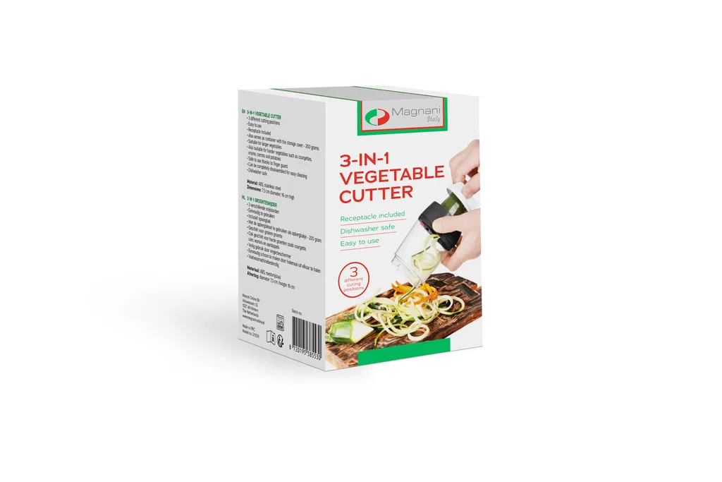 MAGNANI 3-in-1 Gemüseschneider Mit Verschiedenen Aufsätzen, Spiralschneider Für Gemüse Spaghetti Und Zoodles, Gemüse Spiralschneider Mit 200 Ml Behälter 6 MAGNANI 3-in-1 Gemüseschneider Mit Verschiedenen Aufsätzen, Spiralschneider Für Gemüse Spaghetti Und Zoodles, Gemüse Spiralschneider Mit 200 Ml Behälter – Bild 6