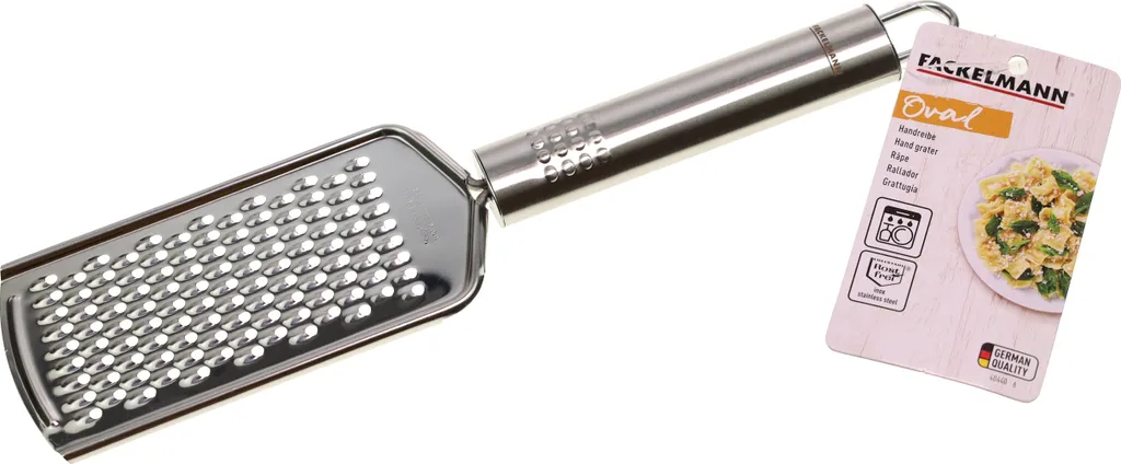 Fackelmann Reibe OVALGRIFF, Käsereibe, Zester Aus Rostfreiem Edelstahl (Farbe: Silber), Menge: 1 Stück 7 Fackelmann Reibe OVALGRIFF, Käsereibe, Zester Aus Rostfreiem Edelstahl (Farbe: Silber), Menge: 1 Stück – Bild 7