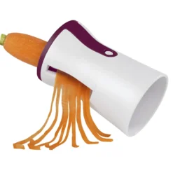 GourmetmaxxJulienne Und Spiralschneider Mit Reinigungsbürste, Brombeere/weiß