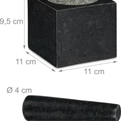 Relaxdays Eckiger Granit Mörser Mit Stößel -Herd Gluck Verkäufe edc94540653b7c551896f237c7be0a45