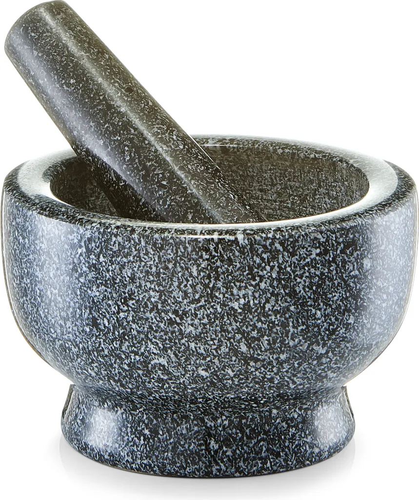 Zeller Mörser & Stößel-Set, Granit, Anthrazit Ø13x8 1 Zeller Mörser & Stößel-Set, Granit, Anthrazit Ø13x8