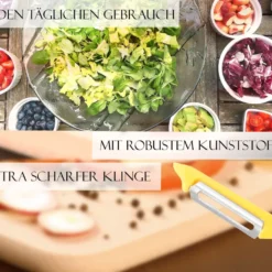 Sparschäler Obst Gemüse Schäler Universalschäler Mit Rostfreier Scharfer Zweischneidiger Pendelklinge Allzweckschäler Mit Klassischem Kunststoffgriff Zum Schälen Von Obst Und Gemüse Gelb -Herd Gluck Verkäufe f53dfb9698bced4c1f8b7d3fa4415e24
