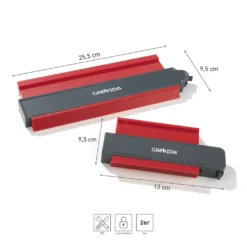 GARVIDA Konturenlehre - 2er-Set Mit 2 Größen - Grau/rot -Herd Gluck Verkäufe f5eb1ba303eaf7c461e0df0621eaf5f8