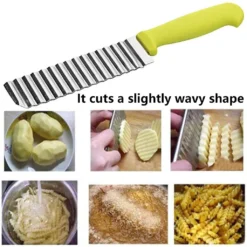 2 Stück Gemüsehobel Pommesschneider,Pommes Wellenschneider Kinder,Kartoffelschneider Edelstahl,Riffelmesser Für Gemüse Obst Salat Schneider,Pommes Wellenmesser, Wellenschnittmesser Baby -Herd Gluck Verkäufe fbaeefd0d843c461b0845dc8737d11b1